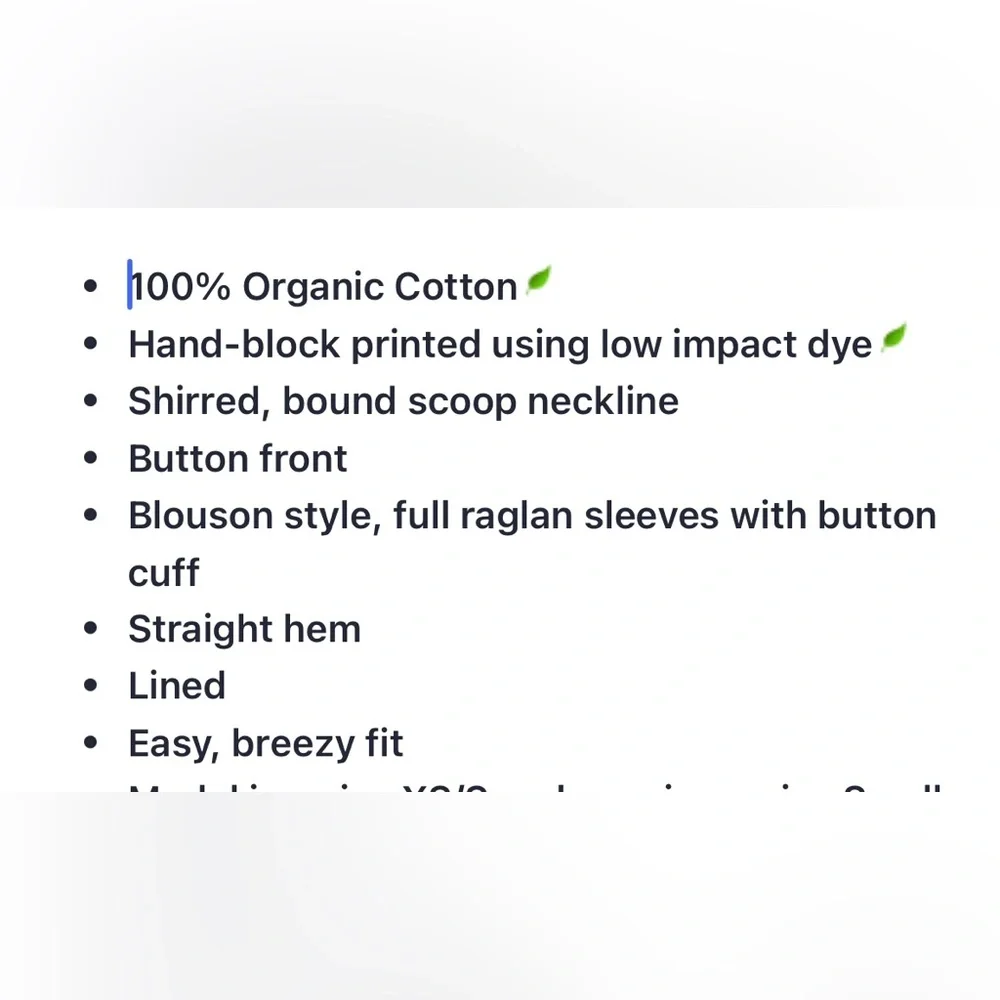 NWT Emerson Fry India Frances Blouse Shirt Top Olive Cheetah Cotton Small - Picture 3 of 3